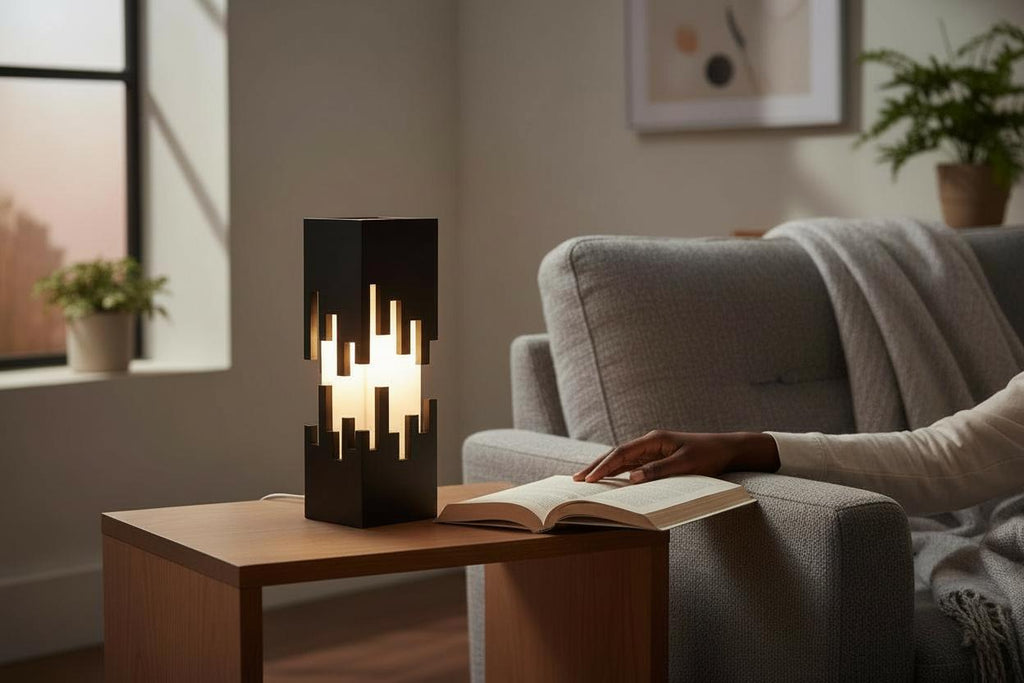 PixelGlow Lamp: 3D Printed Modern Art Table Lamp