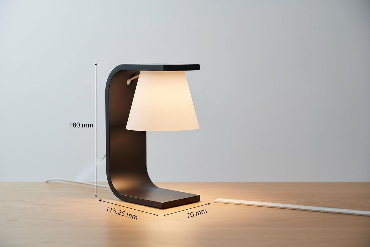 ArcGlow Lamp: 3D Printed Minimalist Desk Lamp